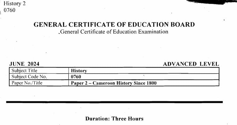GCE A LEVEL History Paper 2 - 2023/2024