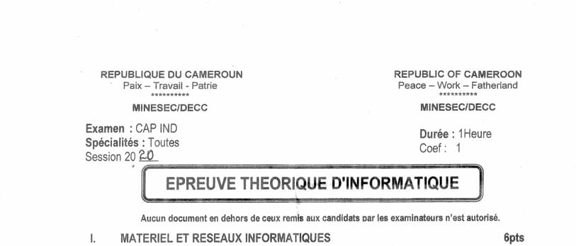 CAP Informatique - 2019/2020