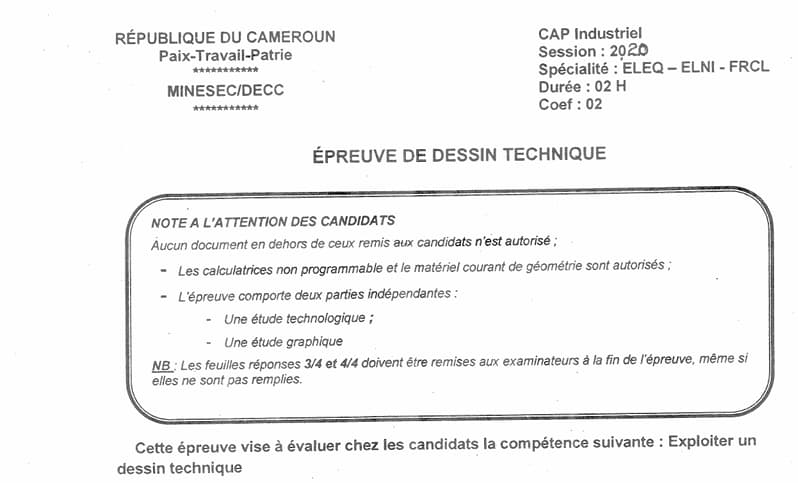 CAP Dessin Technique - 2019/2020
