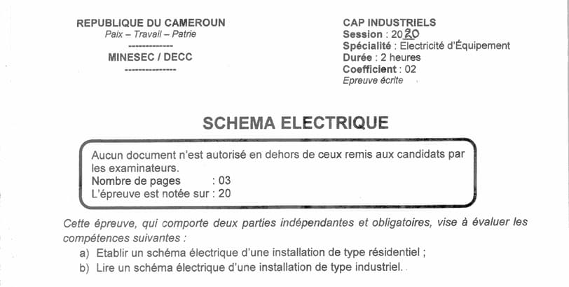 CAP Schema Electrique - 2019/2020