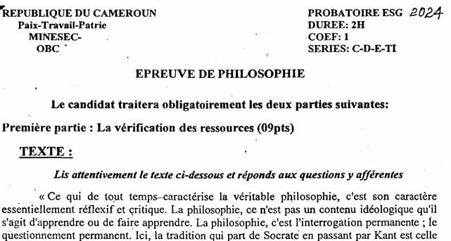 PROBATOIRE Philosophie - 2023/2024