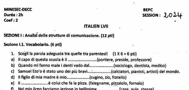 BEPC Italien L.v.2 - 2023/2024