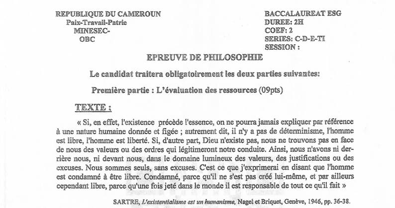 BACCALAUREAT Series C Philosophie - 2024/2025