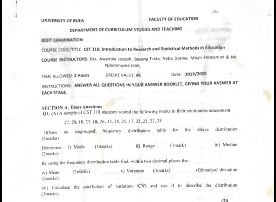 CST318: Introduction to research methods and statistics