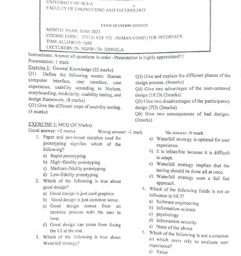 CEF472: Human Computer Interface