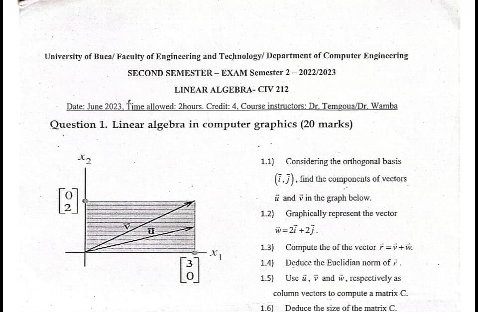 CIV212: Linear Algebra