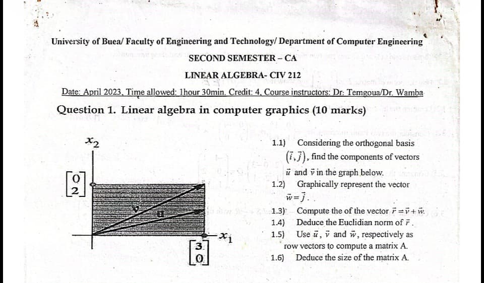 CIV212: Linear Algebra