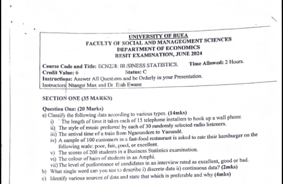ECN228: Business statistics
