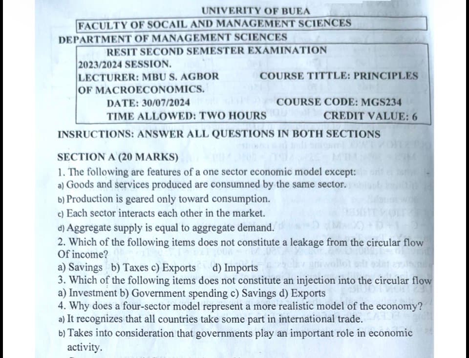 MGS234: Principles of Macroeconomics