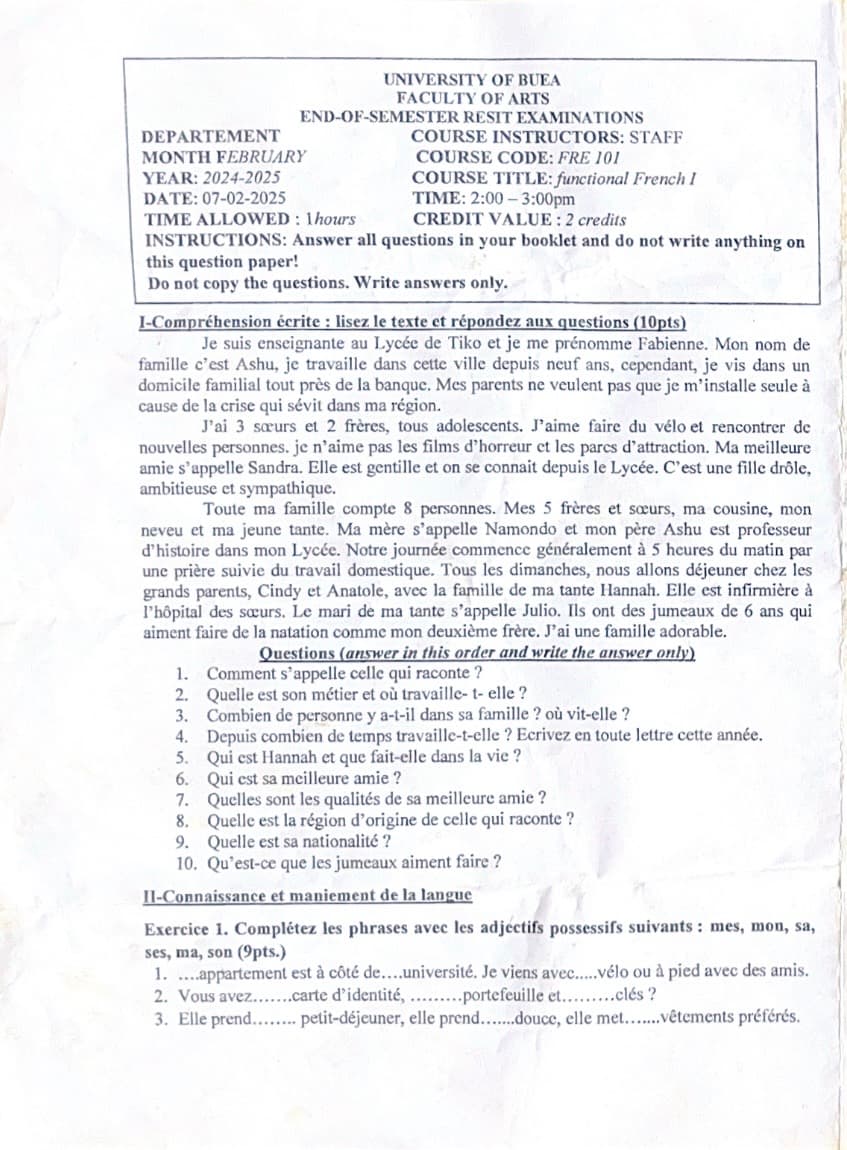 FRE101: Functional French