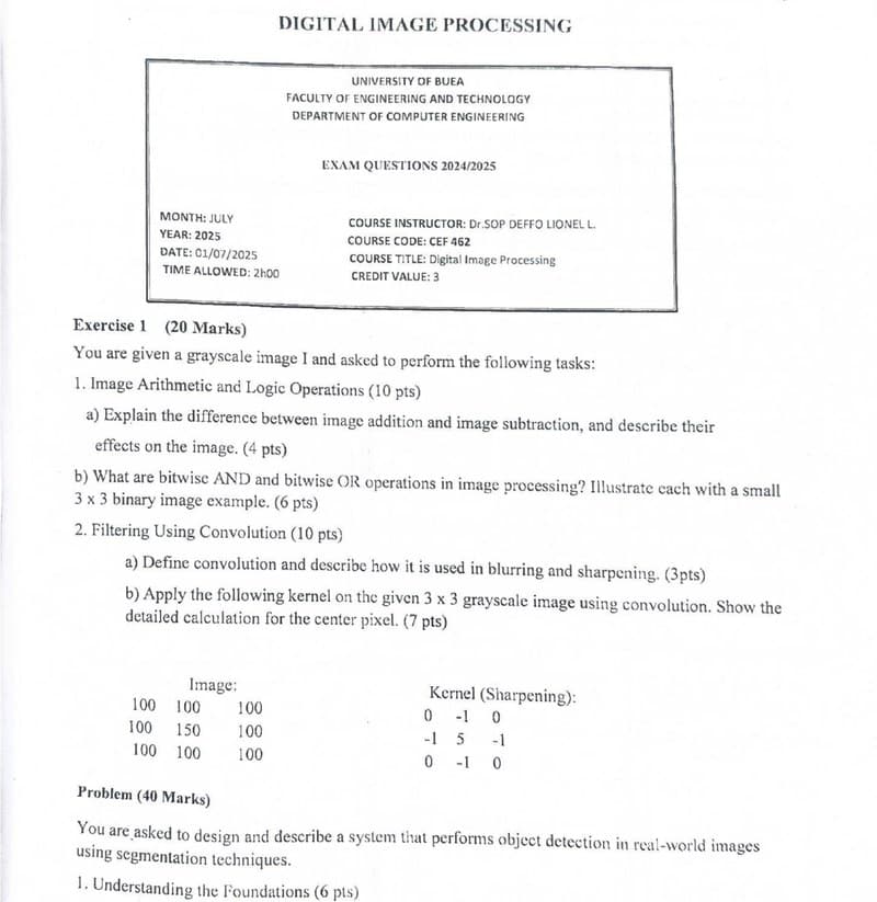 CEF462: Digital Image Processing