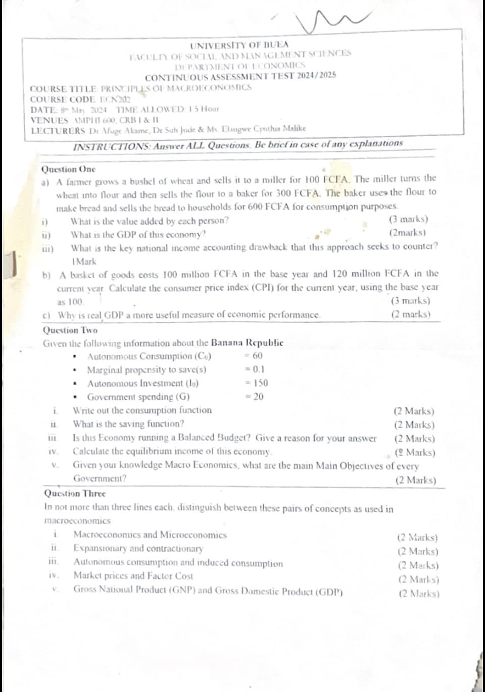 ECN202: Principles of macroeconomics