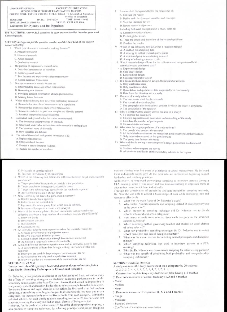 CST318: Introduction to research and statistical methods in education
