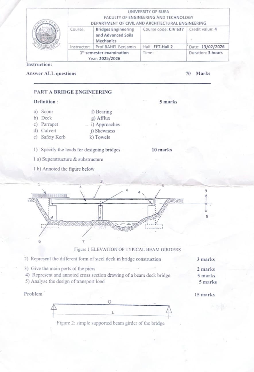 CIV637: Bridges engineering and advanced soils mechanics
