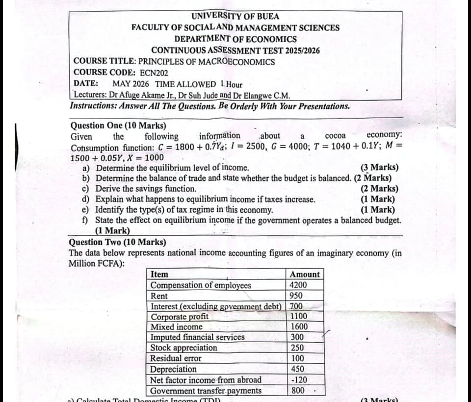 ECN202: Principles of macroeconomics 2