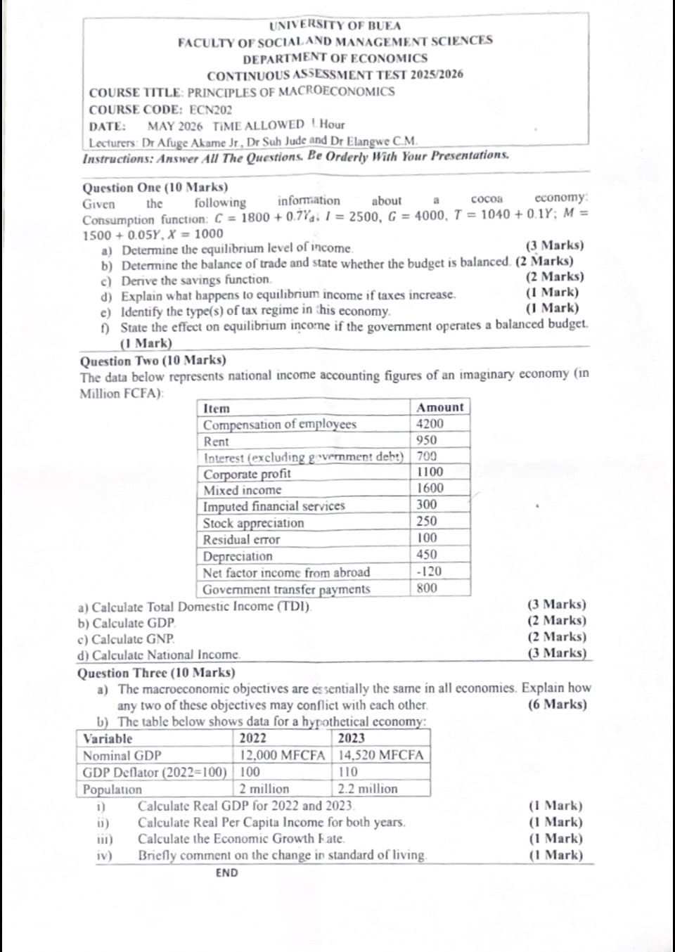 ECN202: Principles of macroeconomics