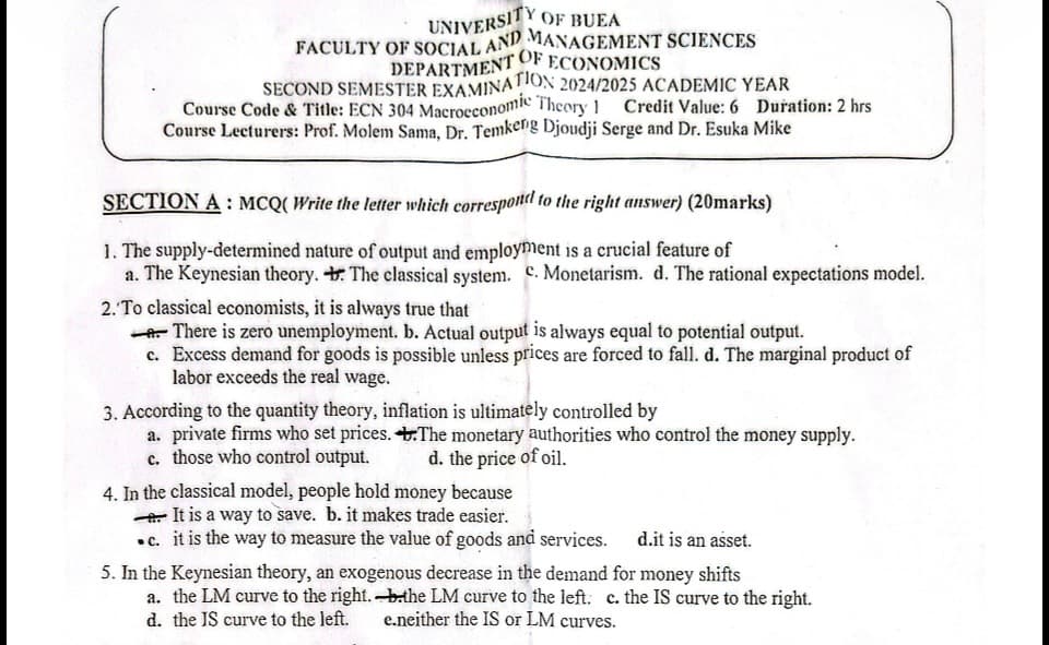 ECN304: Macroeconomics Theory 1