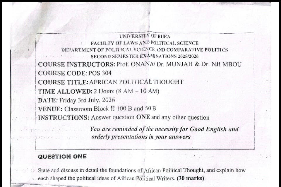 POS304: African political thought