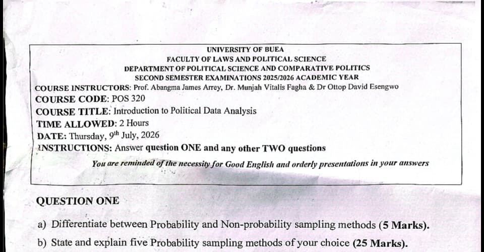 POS320: Introduction to political data analysis